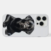 Schwarzer Labrador Hund iPhone Hülle (Rückseite (Horizontal))