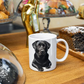 Schwarzer Labrador Hund Kaffeetasse