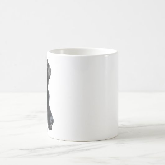 Schwarzer Labrador Hund Kaffeetasse (Mittel)