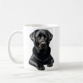 Schwarzer Labrador Hund Kaffeetasse (Links)