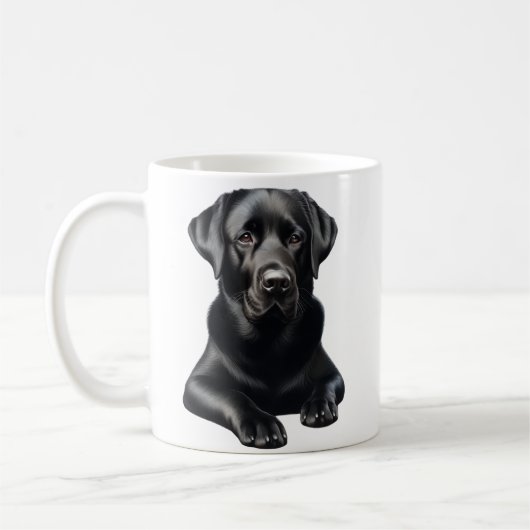 Schwarzer Labrador Hund Kaffeetasse (Links)
