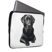 Schwarzer Labrador Hund Laptopschutzhülle (Vorne Rechts)