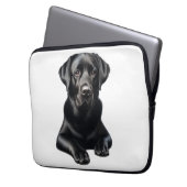 Schwarzer Labrador Hund Laptopschutzhülle (Vorderseite Links)