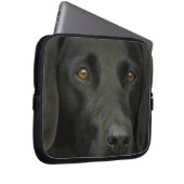 Schwarzer Labrador-Hund Laptopschutzhülle (Vorne Rechts)
