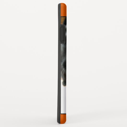 Schwarzer Labrador-Hund mit Schmetterling Case-Mate iPhone Hülle (Hinten/Rechts)