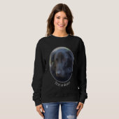Schwarzer Labrador Hund Personalisiert Sweatshirt (Vorne ganz)
