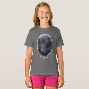 Schwarzer Labrador Hund Personalisiert T-Shirt