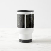 Schwarzer Labrador-Hund Reisebecher (Mittel)