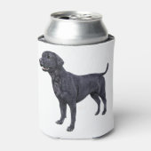 Schwarzer Labrador Hund Stehend Dosenkühler (Kanne Vorderseite)
