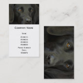 Schwarzer Labrador-Hund Visitenkarte (Vorne/Hinten)