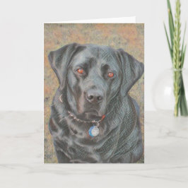 Schwarzer Labrador-Hundeallzweckgruß-Karte Karte