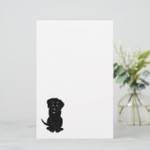 Schwarzer Labrador-Hundedesign Briefpapier (Stehend Vorderseite)