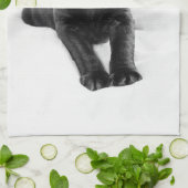 Schwarzer Labrador-Hundewelpe Geschirrtuch (Gefaltet)