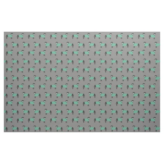 Schwarzer Labrador in Graustufen Stoff (Fat Quarter (45,7 x 55,9 cm))
