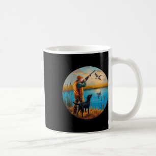 Schwarzer Labrador Jäger Labrador. Jagd Gänse Wass Kaffeetasse