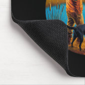 Schwarzer Labrador Jäger Labrador. Jagd Gänse Wass Mousepad (Ecke)