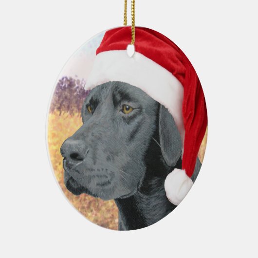 Schwarzer Labrador Keramik Ornament (Rechts)