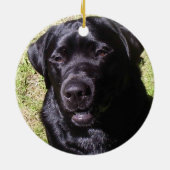 Schwarzer Labrador Keramik Ornament (Hinten)