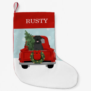 Schwarzer Labrador Kleiner Weihnachtsstrumpf