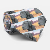 Schwarzer Labrador Krawatte (Gerollt)