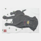 Schwarzer Labrador, Labrador-Retriever Geschirrtuch (Horizontal)