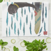 Schwarzer Labrador, Labrador-Retriever, Geschirrtuch (Gefaltet)