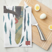 Schwarzer Labrador, Labrador-Retriever, Geschirrtuch (Viertel Falte)