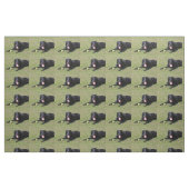 schwarzer Labrador laying.png Stoff (Fat Quarter (45,7 x 55,9 cm))