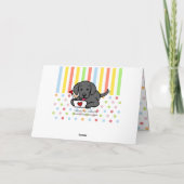 Schwarzer Labrador-Liebe Dankeskarte (Rückseite)