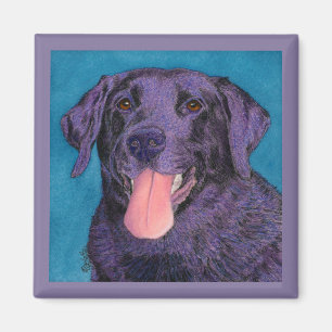 Schwarzer Labrador-Magnet - "Pinecone " Magnet