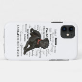 Schwarzer Labrador-Merkmale Smartphone Kasten Case-Mate iPhone Hülle (Rückseite (Horizontal))