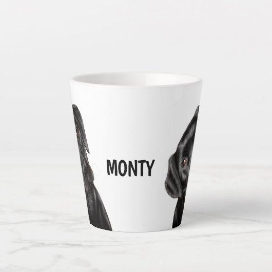 Schwarzer Labrador Milchtasse (Vorderseite)