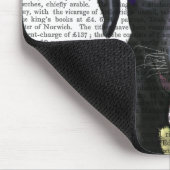 Schwarzer Labrador mit blauem Faszinator Mousepad (Ecke)