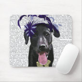Schwarzer Labrador mit blauem Faszinator Mousepad (Mit Mouse)