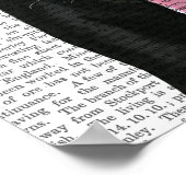 Schwarzer Labrador mit blauem Faszinator Poster (Ecke)