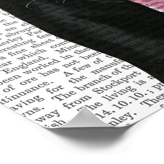 Schwarzer Labrador mit blauem Faszinator Poster (Ecke)