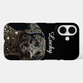 Schwarzer Labrador mit Gold und Perle Case-Mate iPhone Hülle (Rückseite (Horizontal))