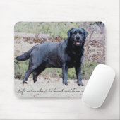 Schwarzer Labrador Mousepad (Mit Mouse)