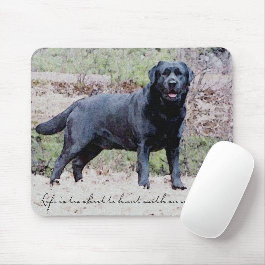 Schwarzer Labrador Mousepad (Mit Mouse)