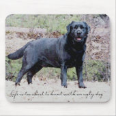 Schwarzer Labrador Mousepad (Vorne)