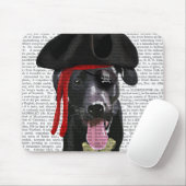 Schwarzer Labrador Pirate Mousepad (Mit Mouse)