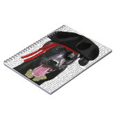Schwarzer Labrador Pirate Notizblock (Linke Seite)
