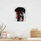 Schwarzer Labrador Pirate Poster (Küche)