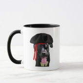 Schwarzer Labrador Pirate Tasse (Links)