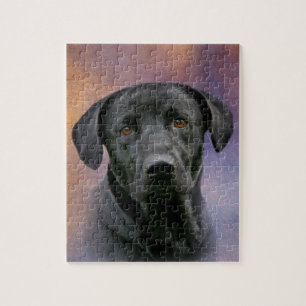 Schwarzer Labrador Puzzle
