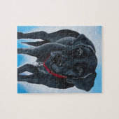 Schwarzer Labrador Puzzle (Horizontal)