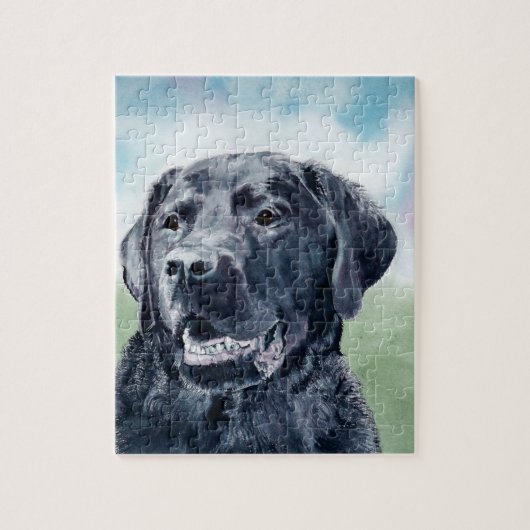 Schwarzer Labrador Puzzle (Vertikal)