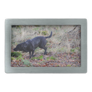 Schwarzer Labrador Rechteckige Gürtelschnalle