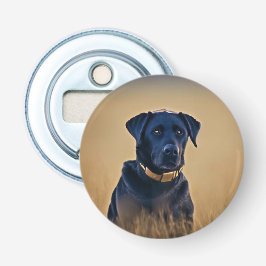 Schwarzer Labrador Retriever Button Flaschenöffner