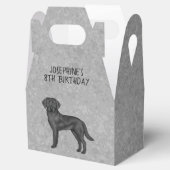 Schwarzer Labrador Retriever Custom Kindergeburtst Geschenkschachtel (Geöffnet)